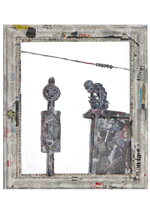 01_ technique mixte plexiglas, bois, papier, pate à sculpture, peinture 46cmx56cm 2014 